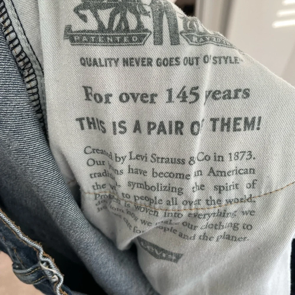 LEVIS 505 Vintage High Rise Straight Leg Jeans size 34x32